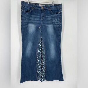 Vintage Y2K L.E.I Denim Maxi Skirt Teen Girl Size 17 Grunge 2000s Blue Jean Cute